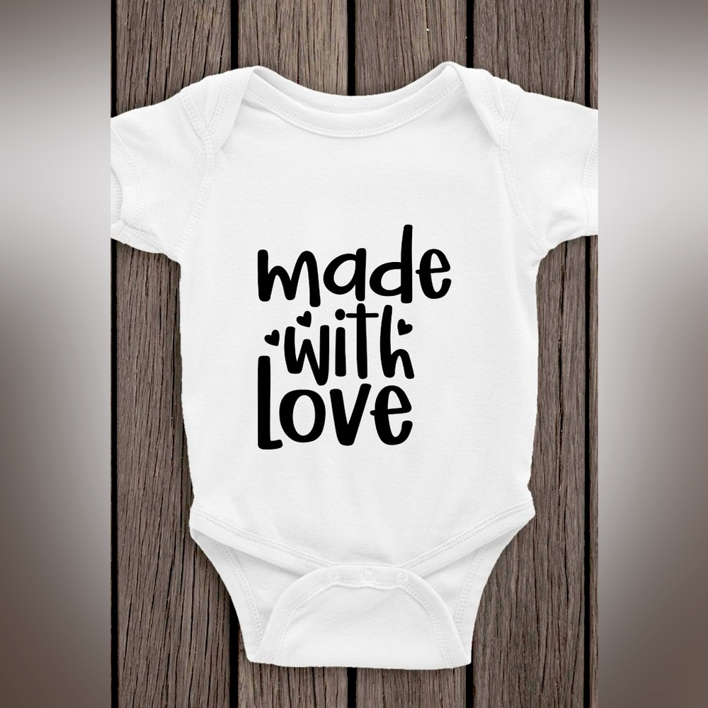 Made with love baby onesie